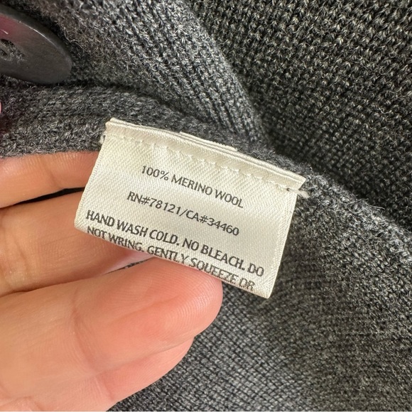 Eileen Fisher collared button down bell sleeve Elegant Gray wool Women's‎ Coat - Picture 10 of 12